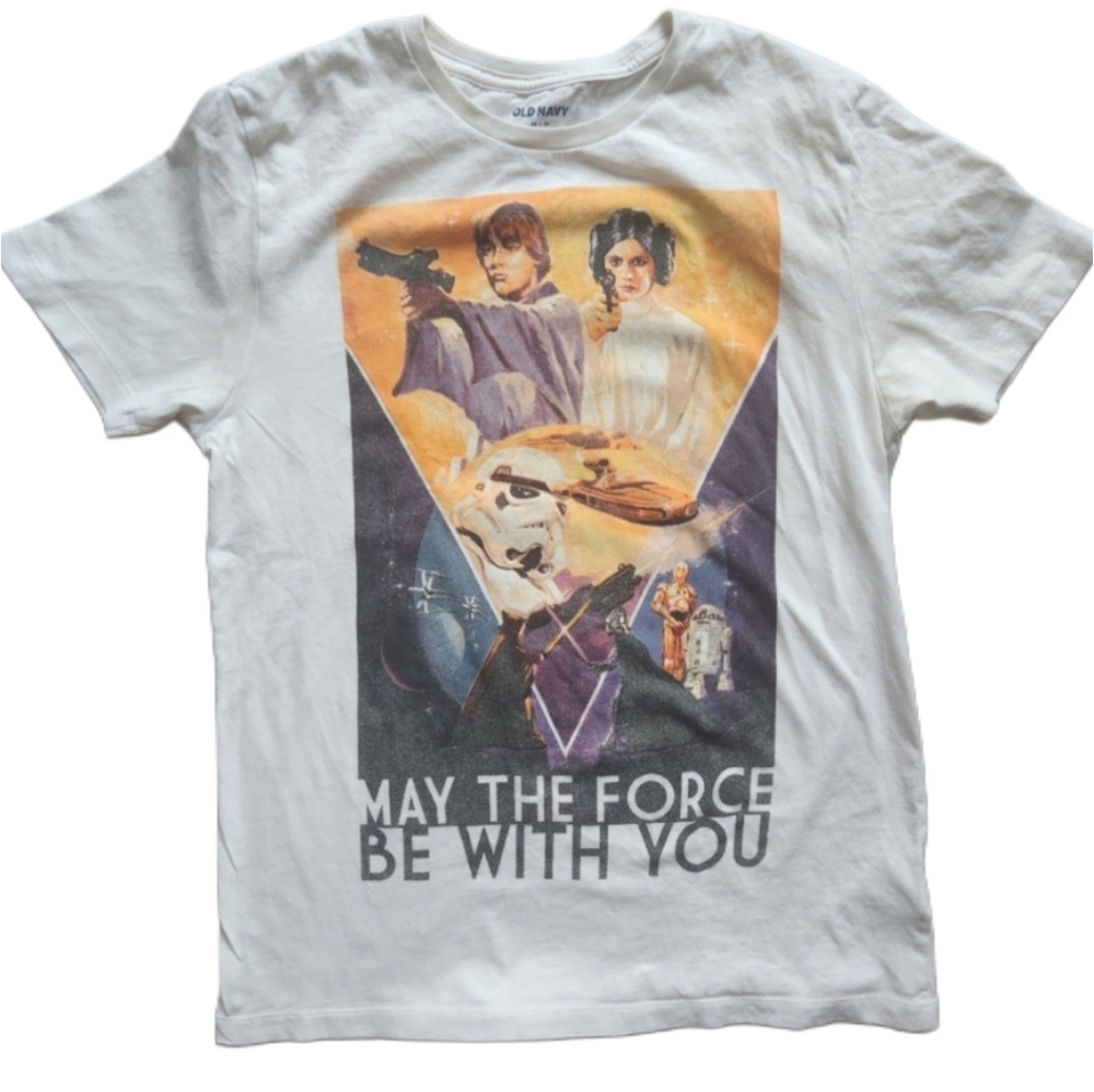 May the force be with you oversize XS White Graphic T-Shirt star wars